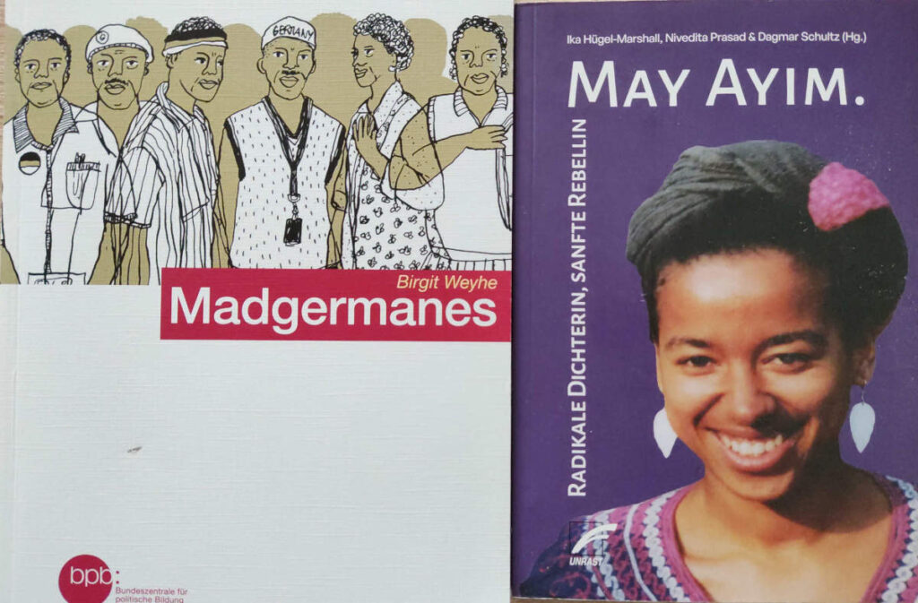 Covers of Madgermanes and May Ayim: Radikale Dichterin, sanfte Rebellin